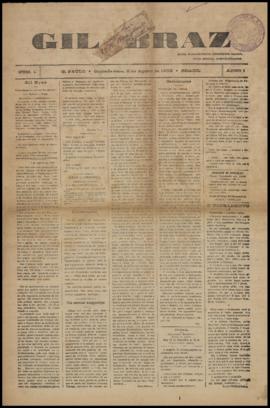 Gil Braz [jornal], a. 1, n. 1. São Paulo-SP, 03 ago. 1903.