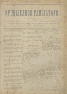 O Publicador paulistano [jornal], n. 1. São Paulo-SP, 25 jul. 1857.