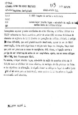 TV Tupi [emissora]. Dossiê subsidiário [programa não identificado], 26 jan. 1979.
