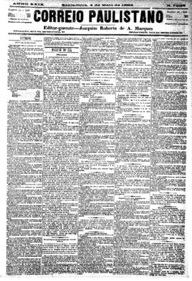 Correio paulistano [jornal], [s/n]. São Paulo-SP, 04 mai. 1883.