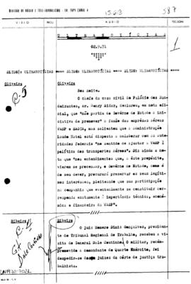TV Tupi [emissora]. Ultra Notícias [programa]. Roteiro [televisivo], 02 set. 1971.