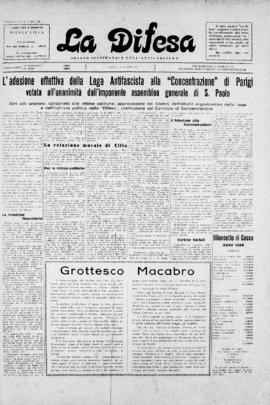 La Difesa [jornal], a. 7, n. 318. São Paulo-SP, 28 mar. 1931.