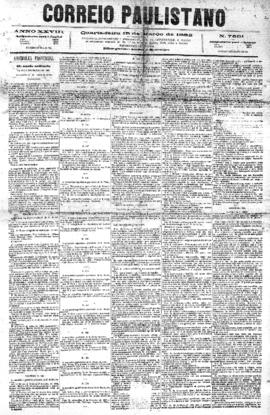 Correio paulistano [jornal], [s/n]. São Paulo-SP, 15 mar. 1882.