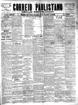 Correio paulistano [jornal], [s/n]. São Paulo-SP, 18 dez. 1892.