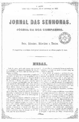 O Jornal das senhoras [jornal], a. 4, t. 8, [s/n]. Rio de Janeiro-RJ, 23 set. 1855.