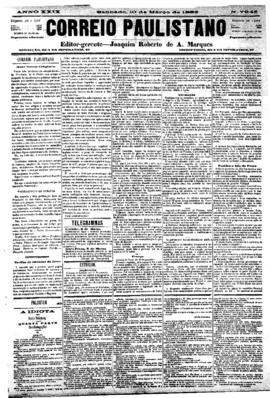 Correio paulistano [jornal], [s/n]. São Paulo-SP, 10 mar. 1883.