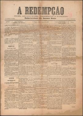 A Redempção [jornal], a. 1, n. 45. São Paulo-SP, 12 jun. 1887.