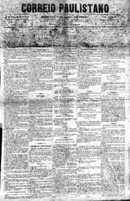 Correio paulistano [jornal], [s/n]. São Paulo-SP, 01 abr. 1882.