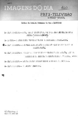 TV Tupi [emissora]. Revista Feminina [programa]. Roteiro [televisivo], 11 abr. 1963.