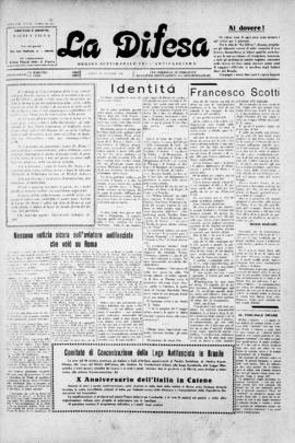 La Difesa [jornal], a. 8, n. 376. São Paulo-SP, 17 out. 1931.