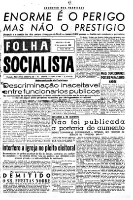 Folha socialista [jornal], a. 3, n. 69. São Paulo-SP, 12 ago. 1950.