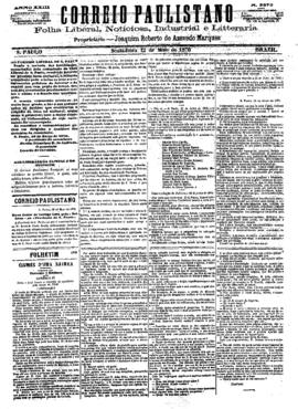 Correio paulistano [jornal], [s/n]. São Paulo-SP, 12 mai. 1876.