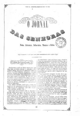 O Jornal das senhoras [jornal], t. 2, [s/n]. Rio de Janeiro-RJ, 24 out. 1852.