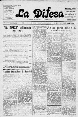 La Difesa [jornal], a. 12, n. 481. São Paulo-SP, 13 jan. 1934.