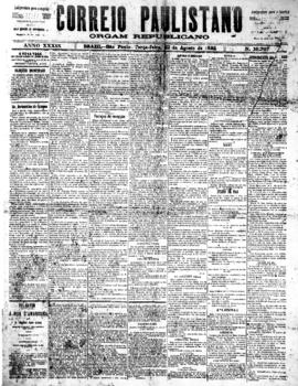 Correio paulistano [jornal], [s/n]. São Paulo-SP, 23 ago. 1892.