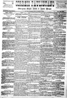 Correio paulistano [jornal], [s/n]. São Paulo-SP, 29 nov. 1885.