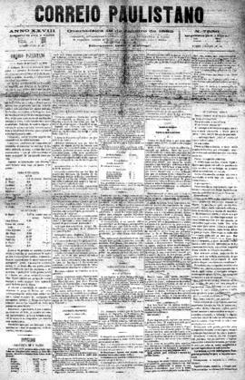 Correio paulistano [jornal], [s/n]. São Paulo-SP, 18 jan. 1882.