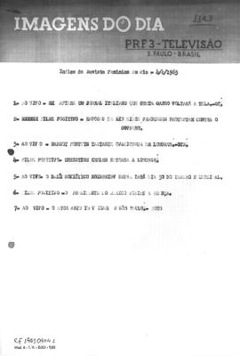 TV Tupi [emissora]. Revista Feminina [programa]. Roteiro [televisivo], 04 abr. 1963.