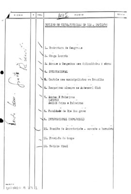 TV Tupi [emissora]. Ultra Notícias [programa]. Roteiro [televisivo], 24 nov. 1966.