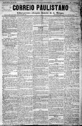 Correio paulistano [jornal], [s/n]. São Paulo-SP, 12 dez. 1882.