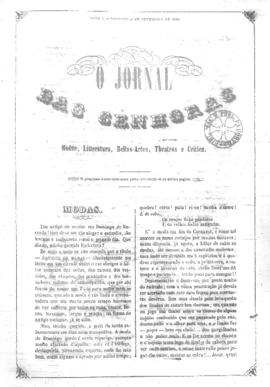 O Jornal das senhoras [jornal], t. 1, [s/n]. Rio de Janeiro-RJ, 22 fev. 1852.