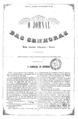 O Jornal das senhoras [jornal], t. 3, [s/n]. Rio de Janeiro-RJ, 06 fev. 1853.