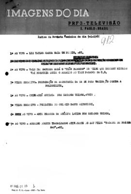 TV Tupi [emissora]. Revista Feminina [programa]. Roteiro [televisivo], 05 jan. 1962.