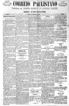 Correio paulistano [jornal], [s/n]. São Paulo-SP, 28 dez. 1878.