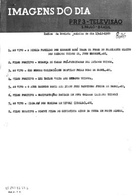 TV Tupi [emissora]. Revista Feminina [programa]. Roteiro [televisivo], 13 dez. 1960.