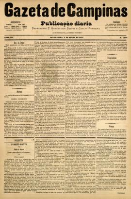 Gazeta de Campinas [jornal], a. 8, n. 1053. Campinas-SP, 08 jun. 1877.