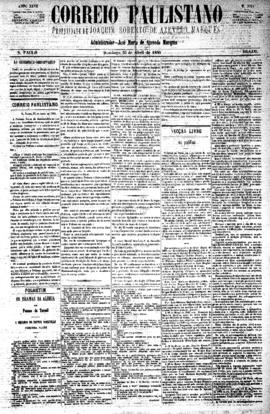 Correio paulistano [jornal], [s/n]. São Paulo-SP, 25 abr. 1880.