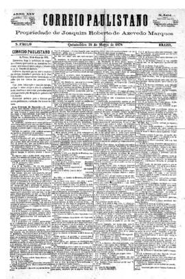 Correio paulistano [jornal], [s/n]. São Paulo-SP, 28 mar. 1878.