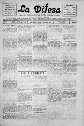 La Difesa [jornal], a. 30, n. 98. São Paulo-SP, 09 set. 1926.