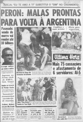 Última Hora [jornal]. Rio de Janeiro-RJ, 02 jul. 1969 [ed. vespertina].