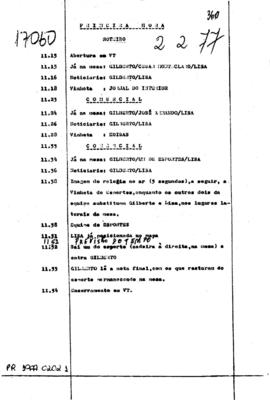 TV Tupi [emissora]. Primeira Edição [programa]. Roteiro [televisivo], 02 fev. 1977.
