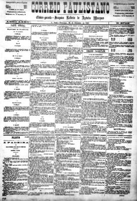 Correio paulistano [jornal], [s/n]. São Paulo-SP, 25 out. 1885.