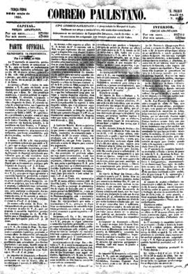 Correio paulistano [jornal], [s/n]. São Paulo-SP, 20 mai. 1856.