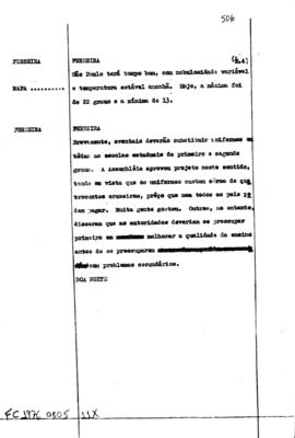 TV Tupi [emissora]. Jornal Novas [programa]. Roteiro [televisivo], 05 ago. 1976.