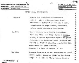 TV Tupi [emissora]. Turf em Revista [programa]. Roteiro [televisivo], 05 out. 1953.