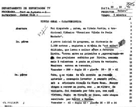 TV Tupi [emissora]. Turf em Revista [programa]. Roteiro [televisivo], 19 out. 1953.