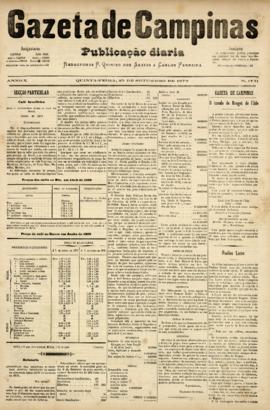 Gazeta de Campinas [jornal], a. 10, n. 1731. Campinas-SP, 25 set. 1879.