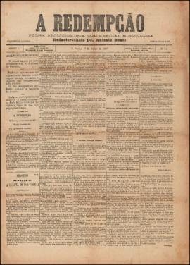 A Redempção [jornal], a. 1, n. 54. São Paulo-SP, 17 jul. 1887.