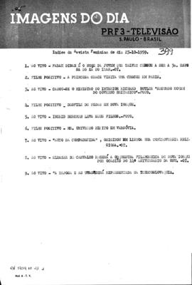 TV Tupi [emissora]. Revista Feminina [programa]. Roteiro [televisivo], 23 out. 1959.