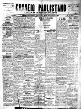Correio paulistano [jornal], [s/n]. São Paulo-SP, 29 dez. 1892.