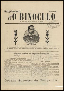 O Binoculo [jornal], a. 3, n. 122. São Paulo-SP, 13 ago. 1905.
