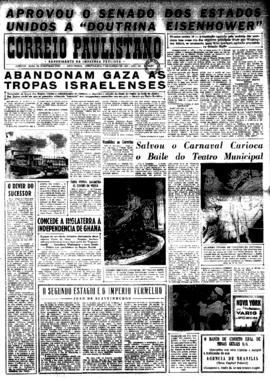 Correio paulistano [jornal], [s/n]. São Paulo-SP, 07 mar. 1957.
