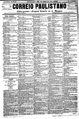 Correio paulistano [jornal], [s/n]. São Paulo-SP, 25 mar. 1883.