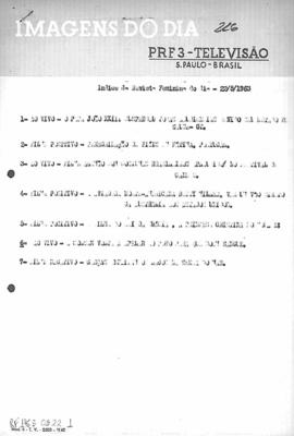 TV Tupi [emissora]. Revista Feminina [programa]. Roteiro [televisivo], 22 mai. 1963.
