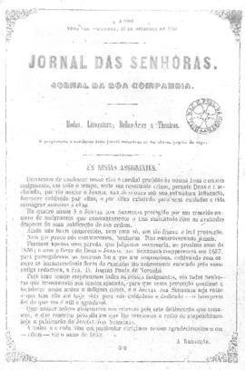 O Jornal das senhoras [jornal], a. 4, t. 8, [s/n]. Rio de Janeiro-RJ, 30 dez. 1855.