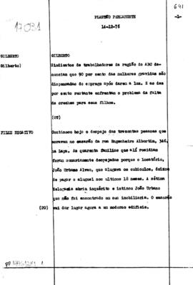 TV Tupi [emissora]. Plantão Permanente [programa]. Roteiro [televisivo], 14 dez. 1976.